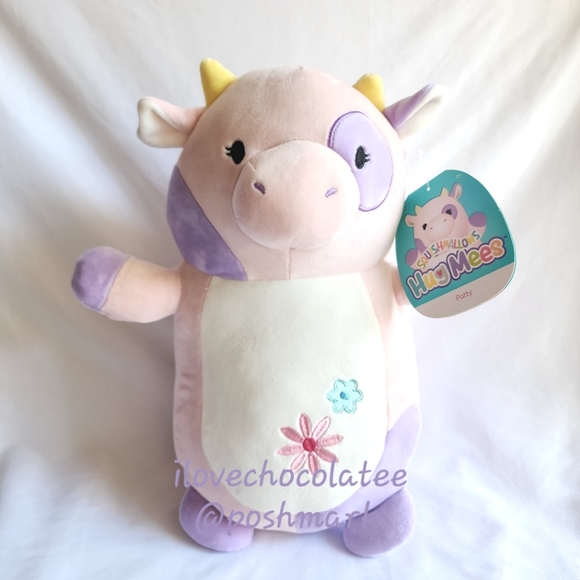 Patty 14" Squishmallows Hugmees purple cow stuffed animal - Picture 1 of 5